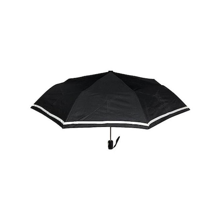 En Route Travelware En Route Travelware 145 19 in. Travel Arc Umbrella with Reflective Trim - Black 145
